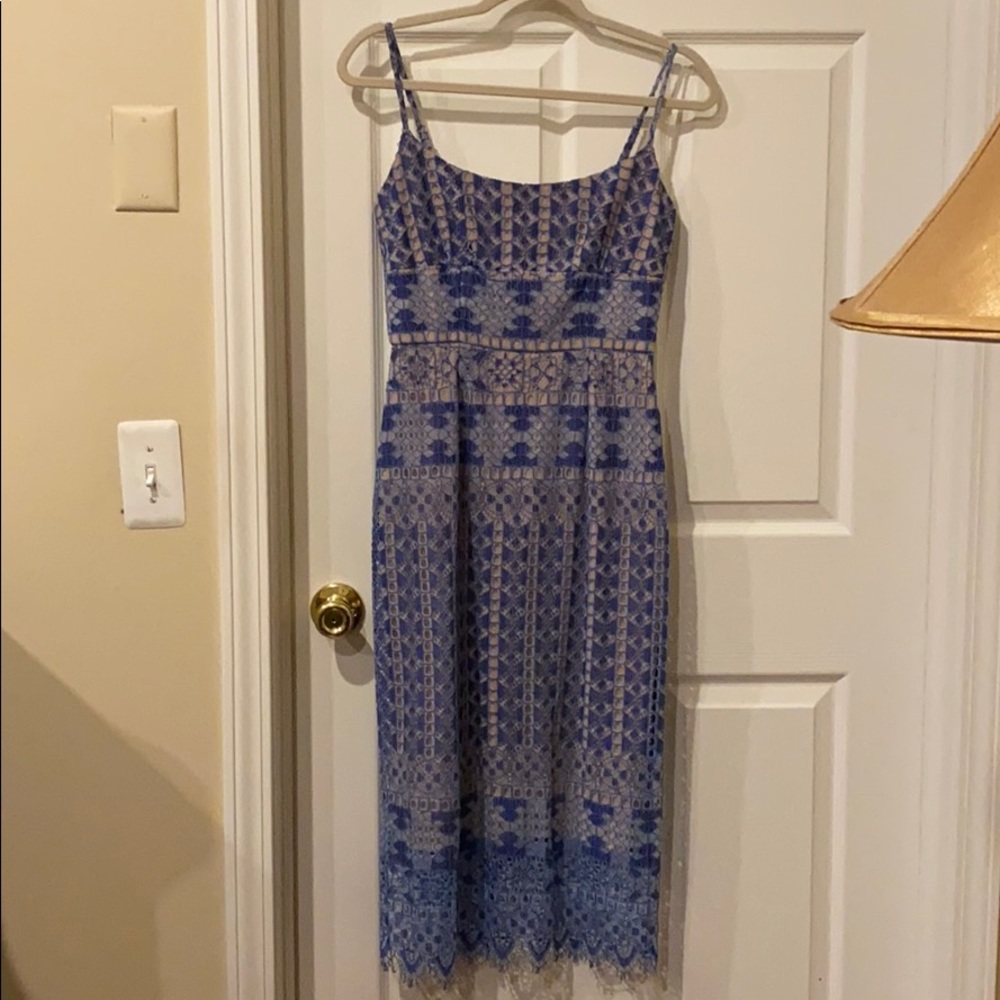blue lace dress